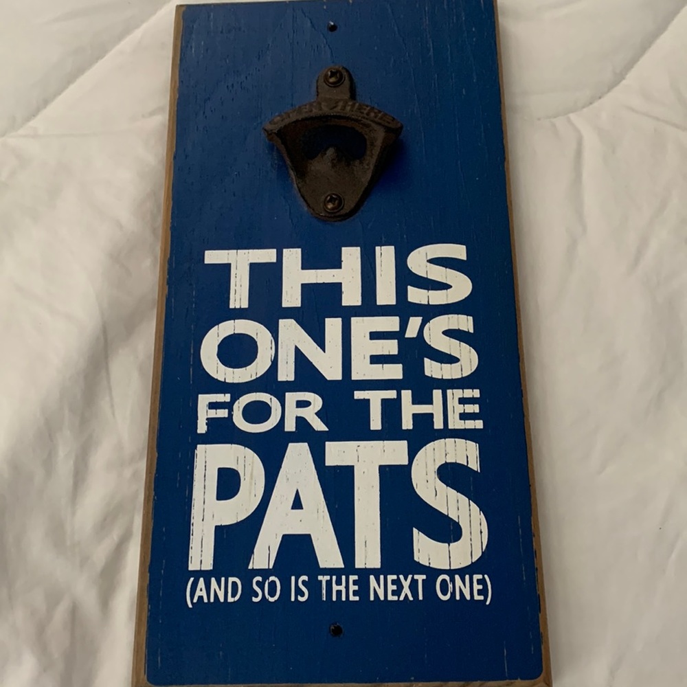 New England Patriots Wooden Bottle Opener
